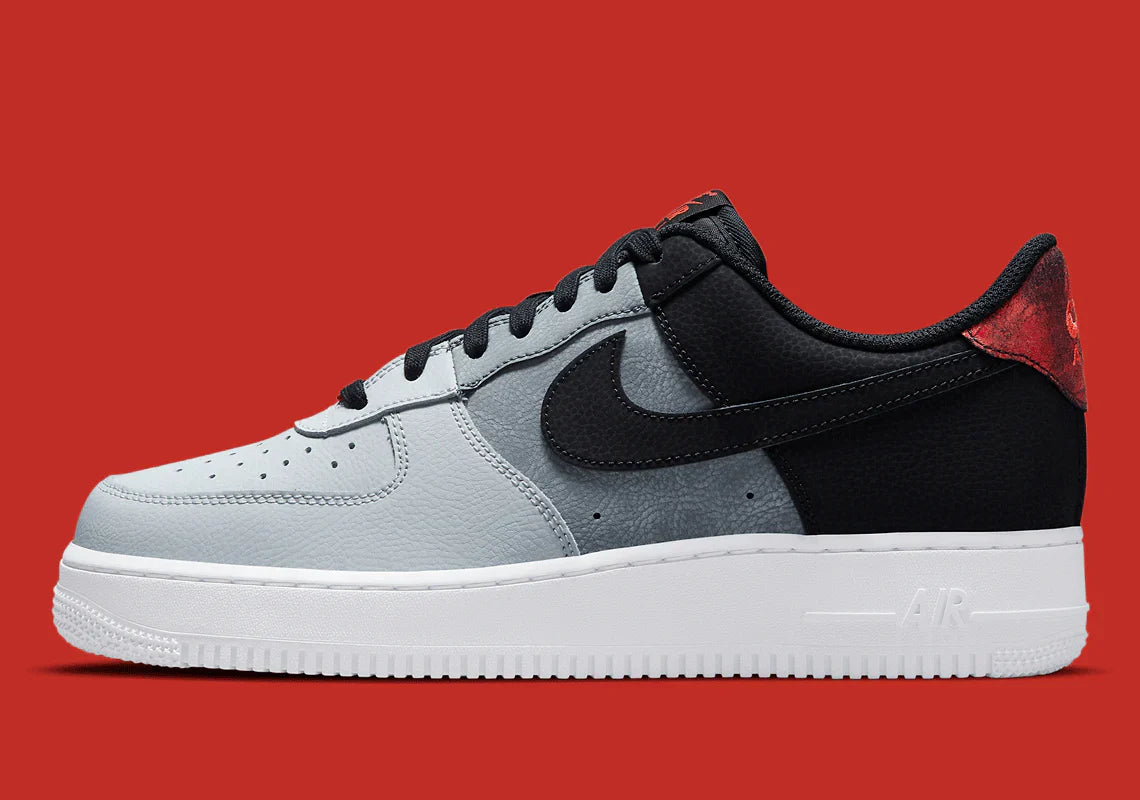 NIKE AIR FORCE 1 LV8 BLACK SMOKE GREY PURE PLATINUM